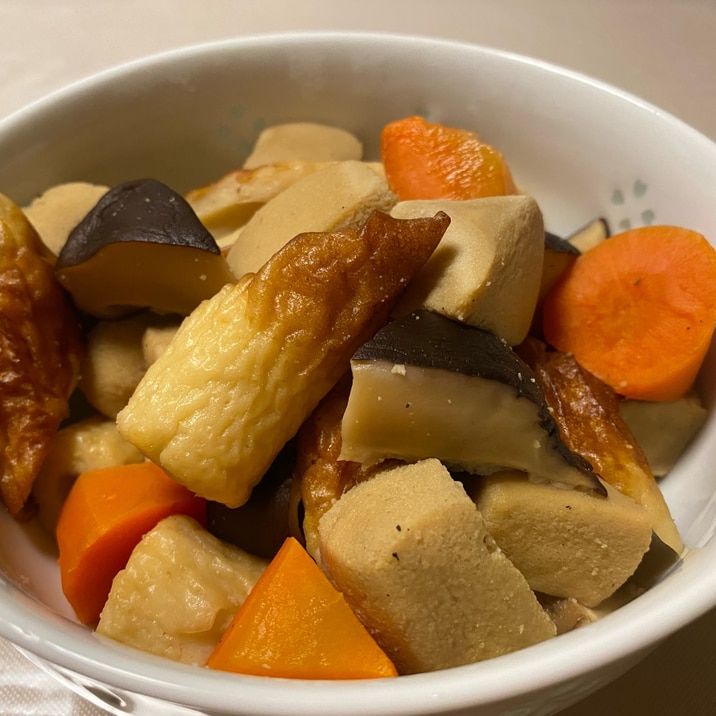 高野豆腐とちくわの煮物